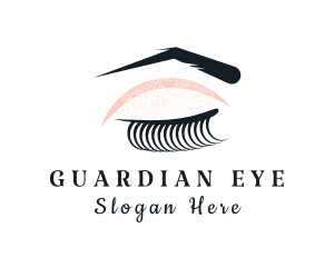 Glitter Eyeshadow Eyelash logo design