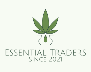 Weed Essential Oil  logo design