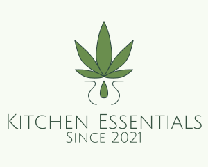 Weed Essential Oil  logo design