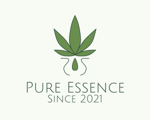 Weed Essential Oil  logo design