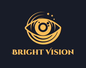 Yellow Hypnotizing Eyes logo design