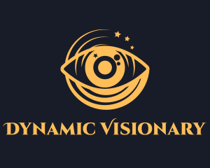 Yellow Hypnotizing Eyes logo design