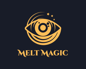 Yellow Hypnotizing Eyes logo design