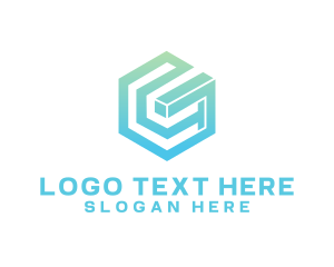 Geometric Business Cube  logo