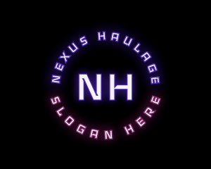 Neon Signage Entertainment logo design