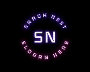 Neon Signage Entertainment logo design