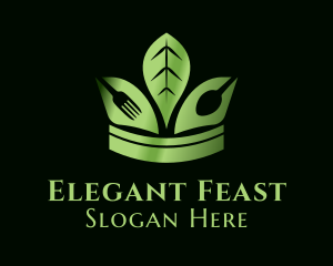 Vegetarian Banquet Crown logo design