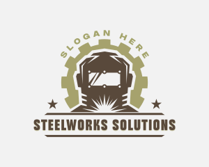 Industrial Welding Machinist logo design