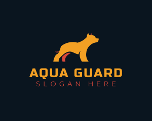 Strong Guarding Pitbull logo design