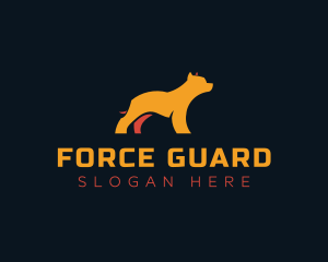 Strong Guarding Pitbull logo design