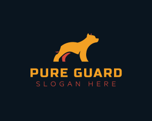 Strong Guarding Pitbull logo design