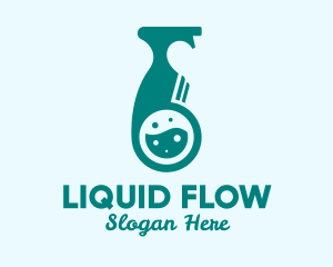 Liquid Disinfectant Bottle logo design