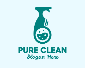 Liquid Disinfectant Bottle logo design