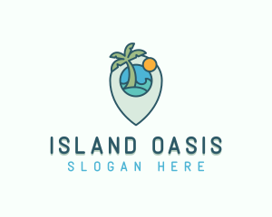 Tropical Island Getaway  logo design