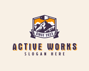 Forest Mountain Adventure logo design