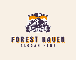 Forest Mountain Adventure logo design