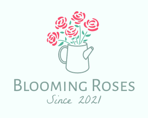 Rose Watering Can logo design