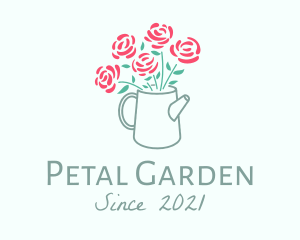 Rose Watering Can logo design