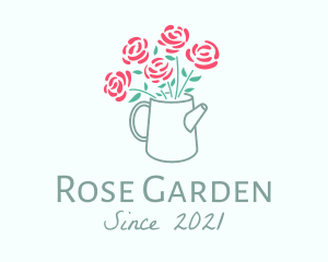 Rose Watering Can logo design