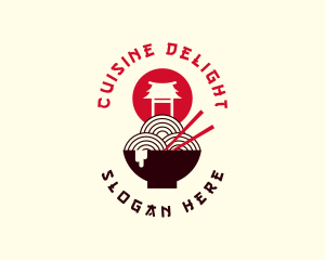 Oriental Noodles Cuisine logo design