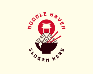 Oriental Noodles Cuisine logo design