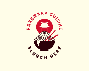 Oriental Noodles Cuisine logo design