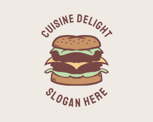 Retro Burger Dining logo design