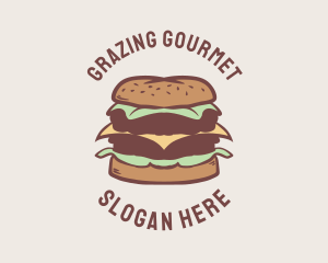 Retro Burger Dining logo design