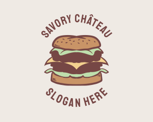 Retro Burger Dining logo design