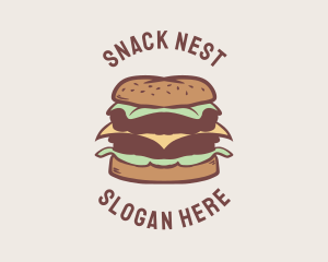 Retro Burger Dining logo design