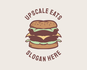 Retro Burger Dining logo design