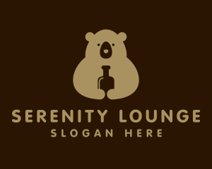 Liquor Drink Bear logo design