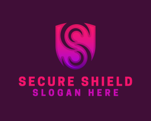 Technology Shield Letter S logo design