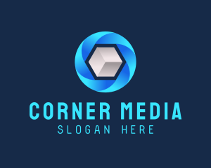 Digital Media Cube logo design