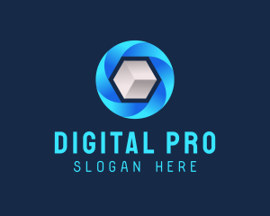 Digital Media Cube logo design