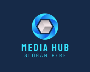 Digital Media Cube logo design