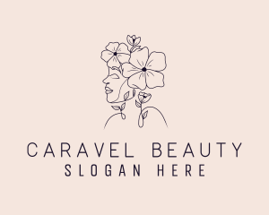 Woman Flower Beauty logo design