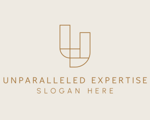 Modern Construction Letter U logo design