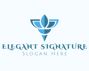 Elegant Blue Shell logo design