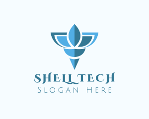 Elegant Blue Shell logo design