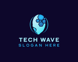 Cyber Tech Head logo design