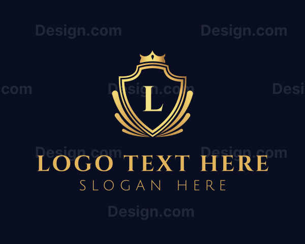 Elegant Crown Royal Shield Logo