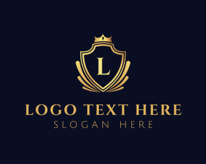 Elegant Crown Royal Shield logo