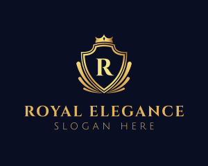 Elegant Crown Royal Shield logo design