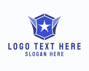 Geometric Gem Star Crest logo