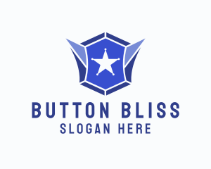 Geometric Gem Star Crest logo design