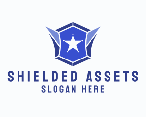 Geometric Gem Star Crest logo