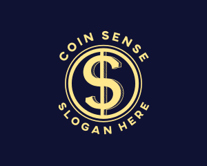 Dollar Coin Money logo design