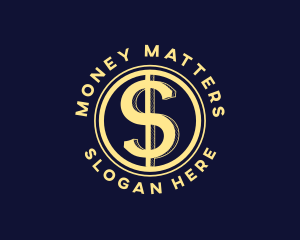 Dollar Coin Money logo design