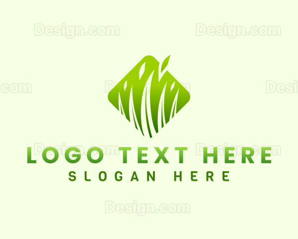 Grass Leaf Nature Logo